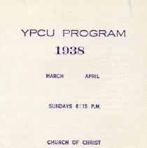 "YPCU Program" March-April 1938